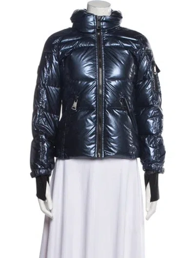 Pre-owned Sam Kids' Girls' Down Jacket In Blue