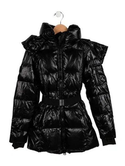 Pre-owned Sam Kids' Girls' Puffer Down Coat In Black