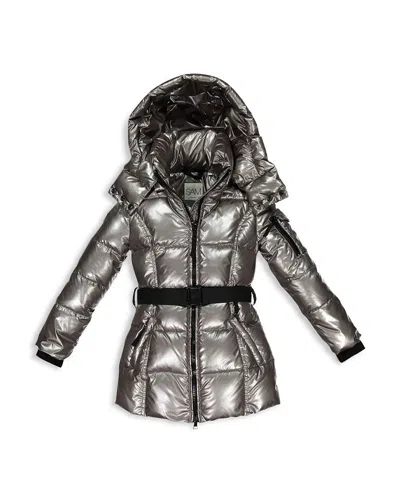 Sam Girls' Soho Belted Down Puffer Jacket - Little Kid In Gunmetal ...