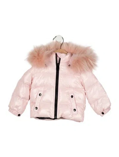 Pre-owned Sam Babies' Infant Girls' Puffer Coat In Pink