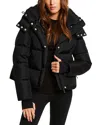 Sam Jordy Hooded Puffer Coat In Black