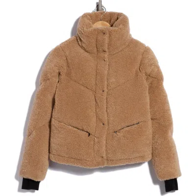 Sam . Kids' Fleece Down Athlete Jacket In Camel