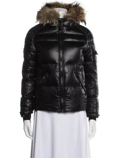 Pre-owned Sam Kids Girls' Down Jacket In Black