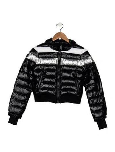 Pre-owned Sam Kids Girls Long Sleeve Puffer Jacket In Black