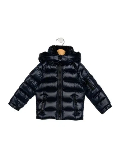 Pre-owned Sam Babies' Kids Solid Long-sleeve Puffer Jacket In Blue
