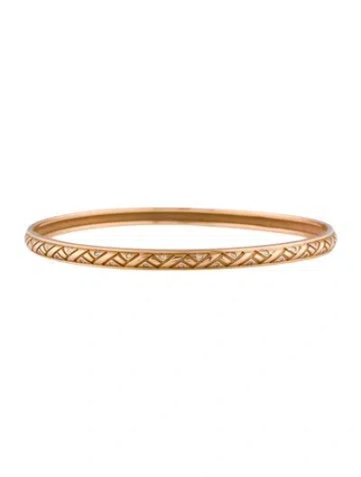 Pre-owned Sam Lehr 18k Diamond Bangle Bracelet, 8" In Multi