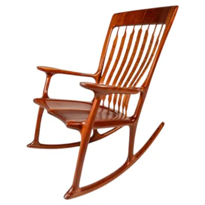 Pre-owned Sam Maloof Rocking Chair Attributed To Hal Taylor After , James Krenov, Usa, 1980 In Brown