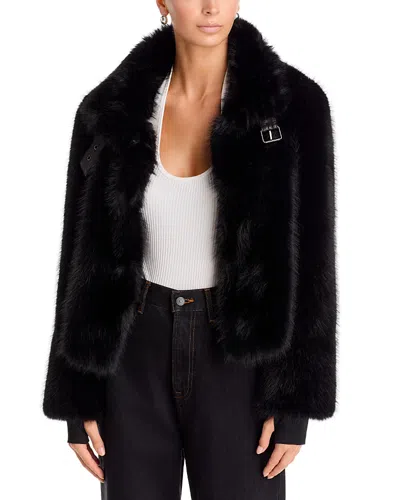 Sam Marley Faux Fur Jacket In Black