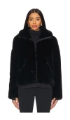Sam Nicole Faux Fur Jacket In Black