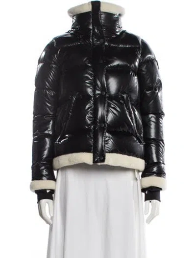 Pre-owned Sam Nylon Biker Jacket In Black