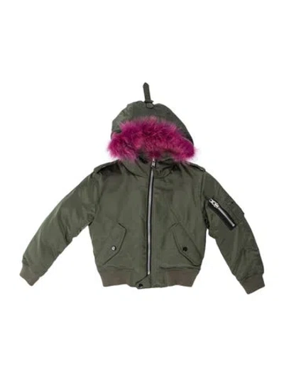 Pre-owned Sam Nylon Bomber Jacket In Green