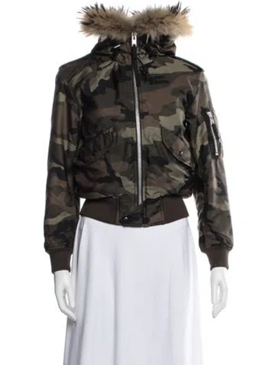 Pre-owned Sam Nylon Camouflage Print Bomber Jacket In Multi
