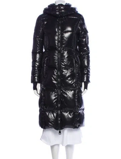Pre-owned Sam Nylon Down Coat In Black