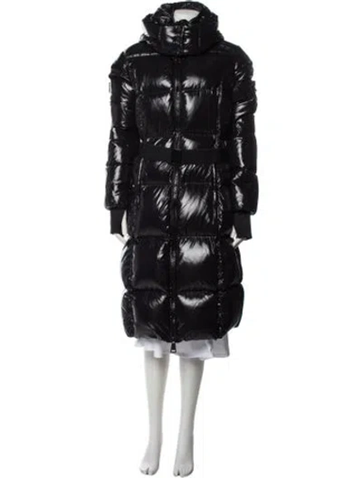 Pre-owned Sam Nylon Down Coat In Black