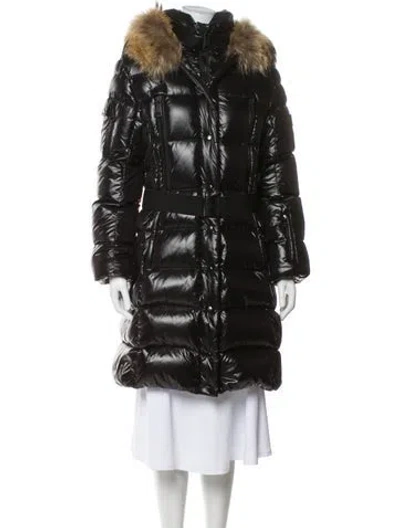 Pre-owned Sam Nylon Down Coat In Black