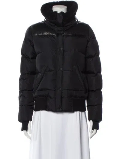 Pre-owned Sam Nylon Down Coat In Black