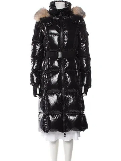 Pre-owned Sam Nylon Down Coat In Black