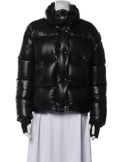 Pre-owned Sam Nylon Down Coat In Black