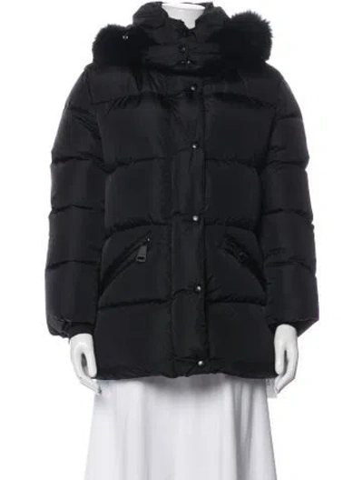 Pre-owned Sam Nylon Down Coat In Black
