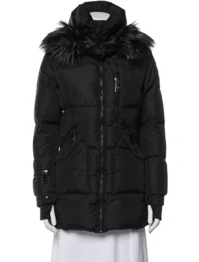 Pre-owned Sam Nylon Down Coat In Black