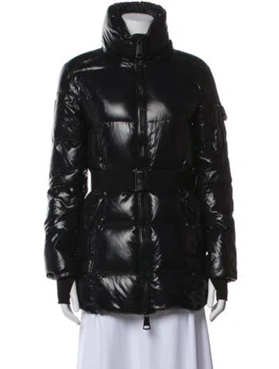 Pre-owned Sam Nylon Down Coat In Black