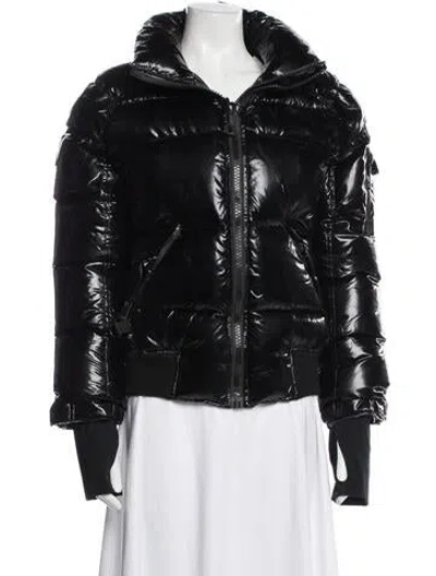 Pre-owned Sam Nylon Down Coat In Black