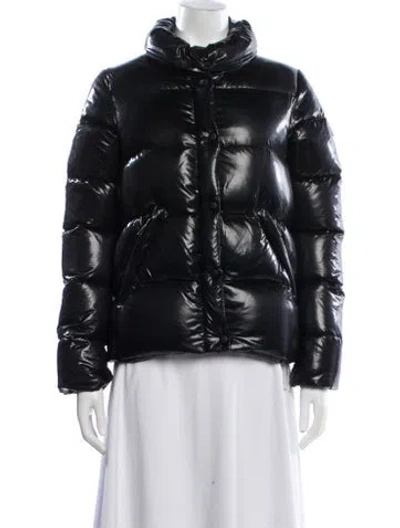 Pre-owned Sam Nylon Down Coat In Black