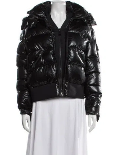 Pre-owned Sam Nylon Down Coat In Black