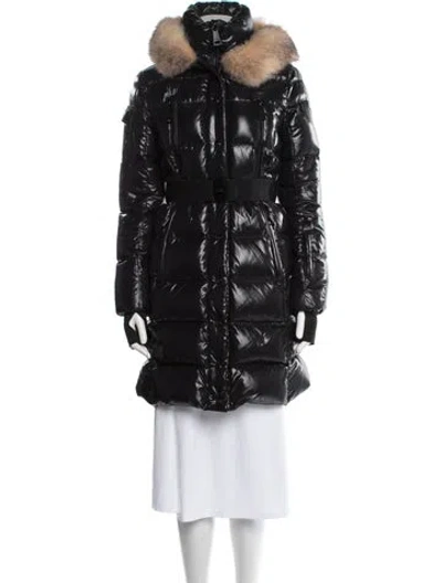 Pre-owned Sam Nylon Down Coat In Black