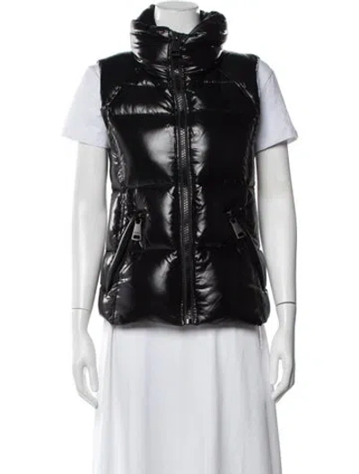 Pre-owned Sam Nylon Down Coat In Black