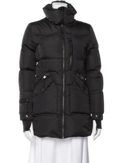 Pre-owned Sam Nylon Down Coat In Black