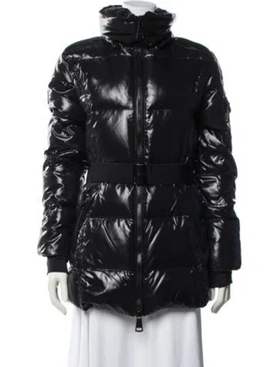 Pre-owned Sam Nylon Down Coat In Black