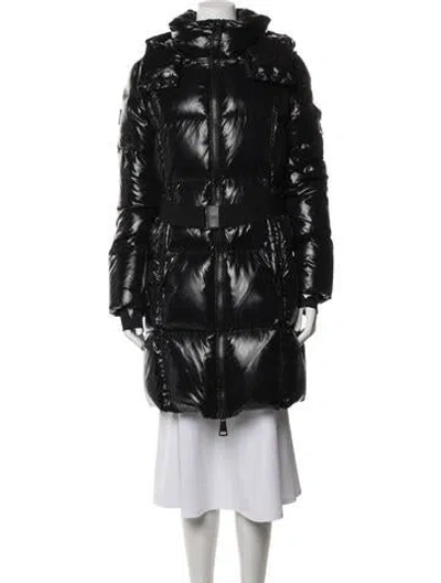 Pre-owned Sam Nylon Down Coat In Black