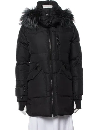 Pre-owned Sam Nylon Down Coat In Black
