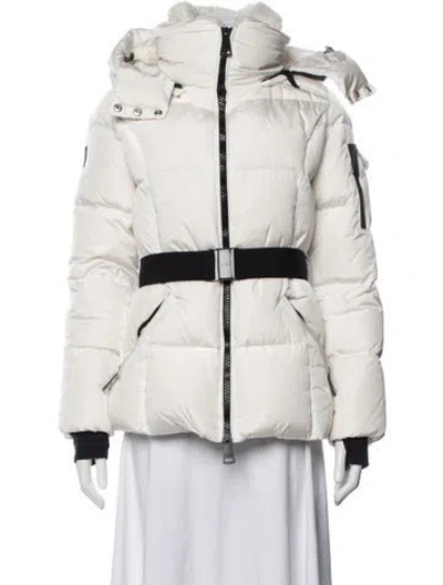 Pre-owned Sam Nylon Down Coat In Neutrals