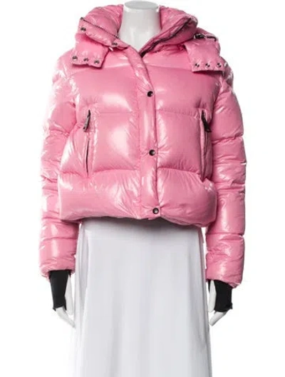 Pre-owned Sam Nylon Down Coat In Pink