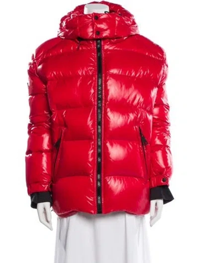 Pre-owned Sam Nylon Down Coat In Red