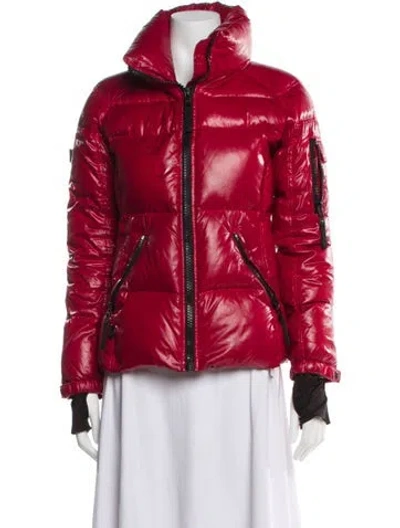 Pre-owned Sam Nylon Down Coat In Red