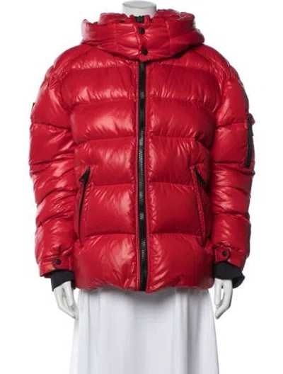 Pre-owned Sam Nylon Down Coat In Red
