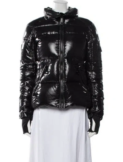 Pre-owned Sam Nylon Down Jacket In Black/metallic