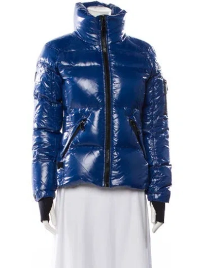 Pre-owned Sam Nylon Down Jacket In Blue