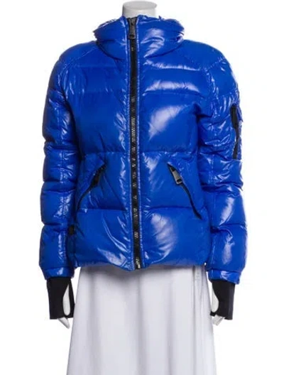 Pre-owned Sam Nylon Down Jacket In Blue