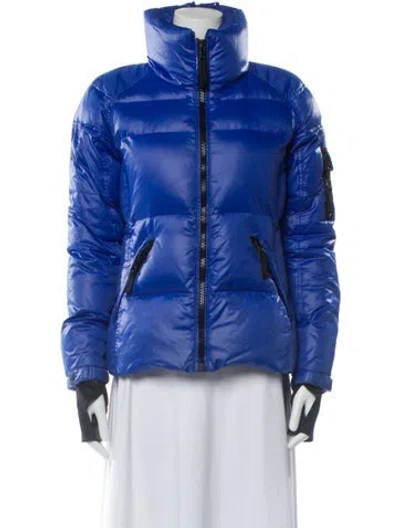 Pre-owned Sam Nylon Down Jacket In Blue