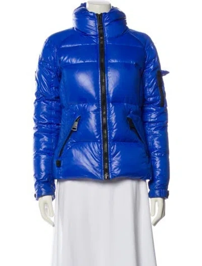 Pre-owned Sam Nylon Down Jacket In Blue