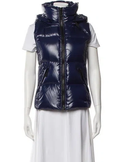 Pre-owned Sam Nylon Down Jacket In Blue