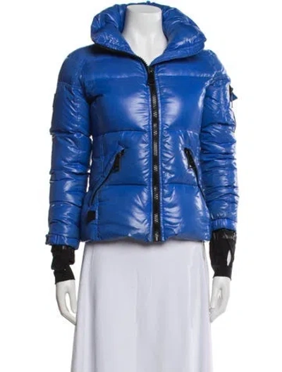 Pre-owned Sam Nylon Down Jacket In Blue