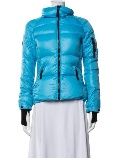 Pre-owned Sam Nylon Down Jacket In Blue