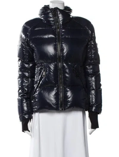 Pre-owned Sam Nylon Down Jacket In Blue
