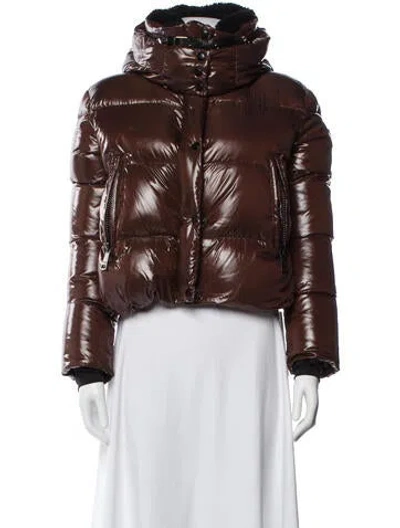 Pre-owned Sam Nylon Down Jacket In Brown