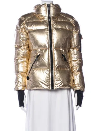 Pre-owned Sam Nylon Down Jacket In Gold/metallic